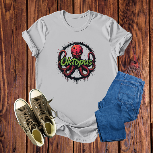 Camiseta Premium Oktupus Grunge - Estampa Exclusiva de Polvo Intenso, Conforto Duradouro em Várias Cores