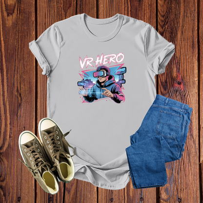 Camiseta Premium VR Hero – Estilo Cyberpunk, Conforto Imersivo e Cores Vibrantes