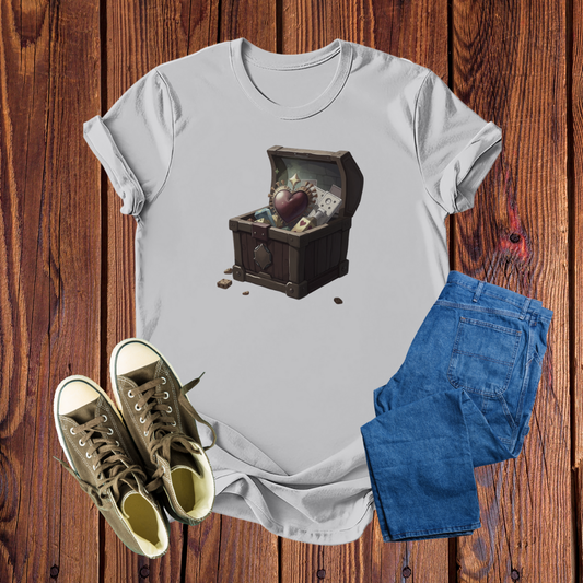 Camiseta Premium Tesouros do Coração – Estampa Artística, Confortável e Cheia de Estilo