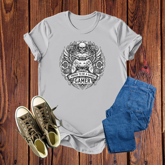Camiseta Gamer Premium - Estampa 'Proud to be a Gamer', Conforto Superior e Estilo Épico