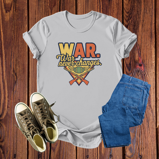 Camiseta Premium 'War. Never Changes.' - Estilo Vintage Confortável e Impactante