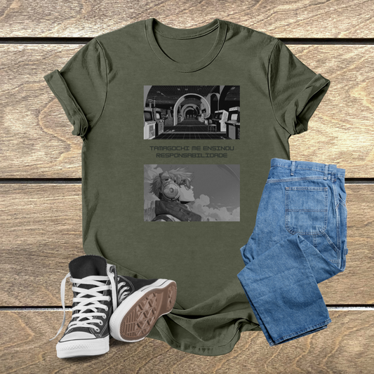 Camiseta Unissex Retrô Gamer: Estilo Anime Futurista & Vibes de Fliperama Anos 90