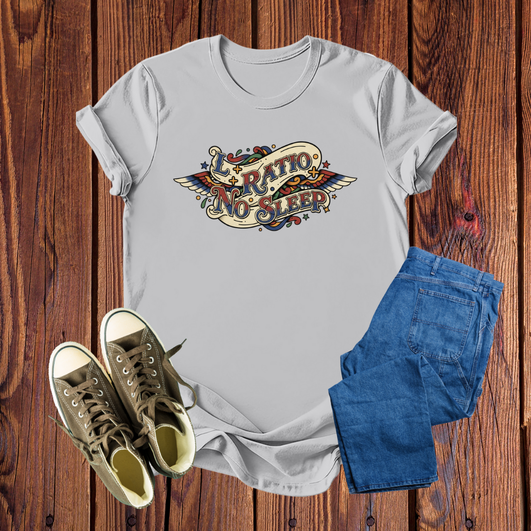 Camiseta Premium 'L+Ratio No Sleep' - Estampa Exclusiva com Vibe Tatuagem Clássica, Confortável e Impressionante