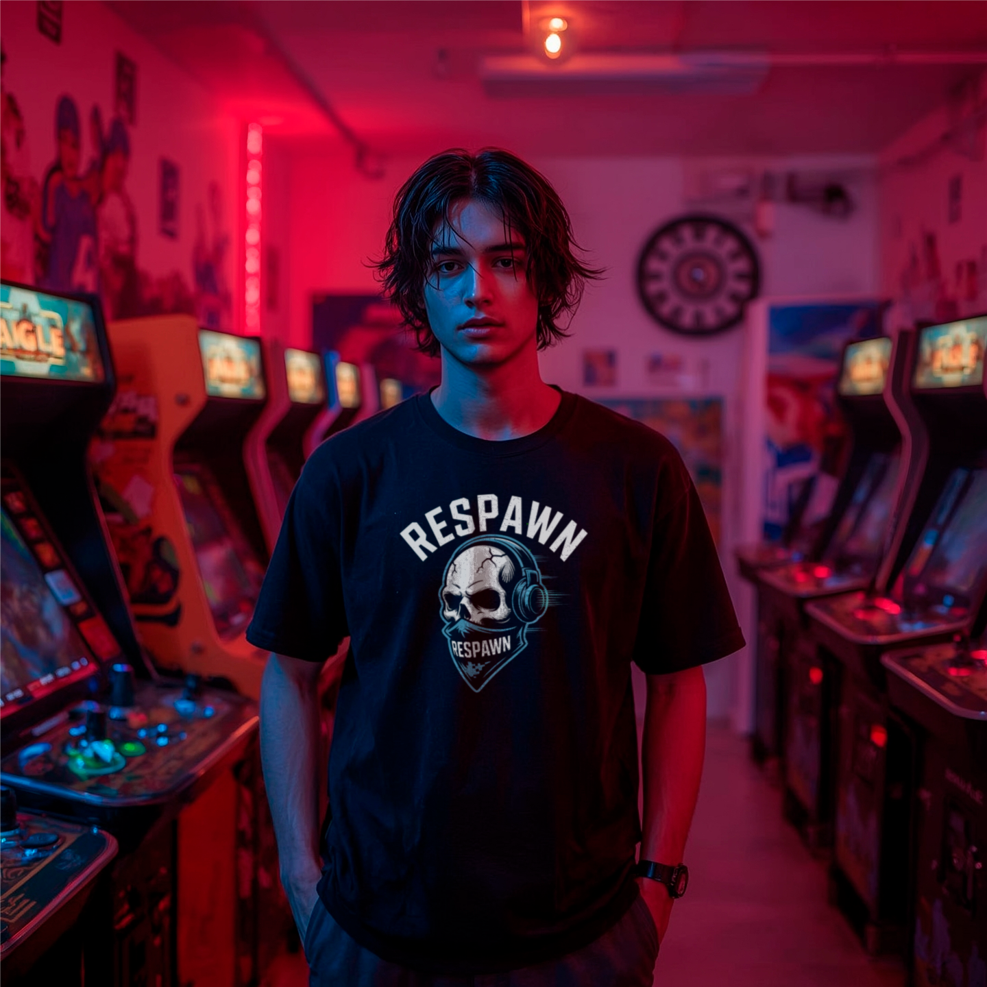 Respawn Gamer Skull T-Shirt - Premium Heavyweight Cotton Tee for Ultimate Comfort & Style in Multiple Colors